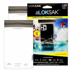 aLOKSAK 5 x 8 - Water/Air Tight bags - 2 pack