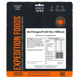 Beef Stroganoff with Rice (Double Serving)