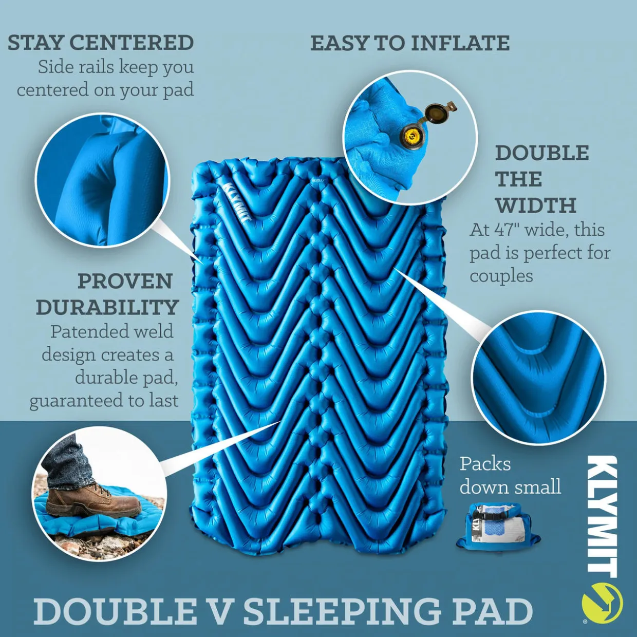Double V Inflatable Sleeping Mat
