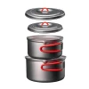 ECA536 Titanium Ultralight Pot Set M (900ml & 1300ml)