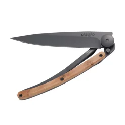 37g Knife - Black/Juniper Wood
