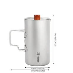 500ml Titanium Coffee French Press
