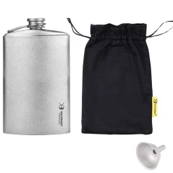 Titanium Hip Flask & Funnel 500ml