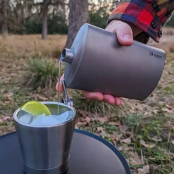 Titanium Hip Flask & Funnel 500ml
