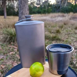 Titanium Hip Flask & Funnel 500ml