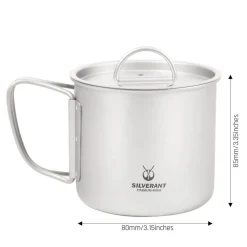 Ultralight Titanium Cup with Lid 400ml