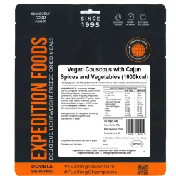Vegan Couscous with Cajun Spices and Vegetables (Double Serving)