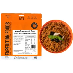 Vegan Couscous with Cajun Spices and Vegetables (High Energy Serving)