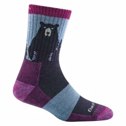 Womens Bear Town Micro Crew Socks