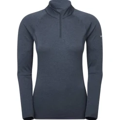 Womens Dart Zip Neck